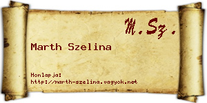 Marth Szelina névjegykártya